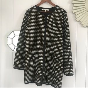 Heart Print Max Studio Long Cardigan/ Jacket L